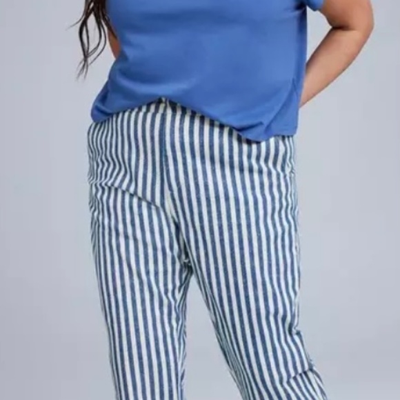 Torrid -  Belle Isle striped denim trouser NWT - Picture 1 of 4